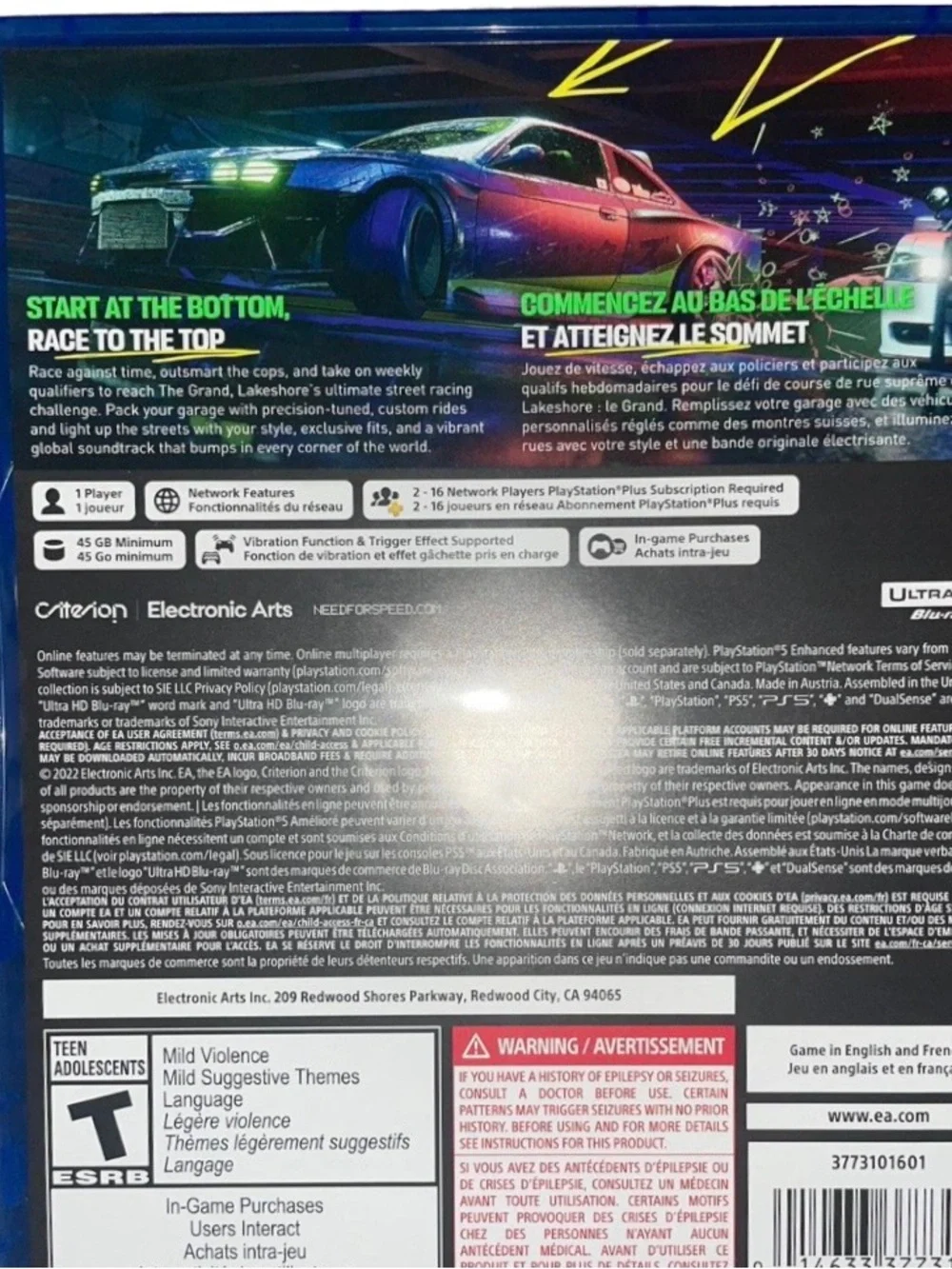 PlayStation 5 NFS (Need For Speed) Video Game
